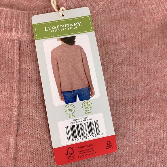 Legendary Outfitters Heather Rose Soft And Cozy Crewneck Sweater Size M - Picture 5 of 8